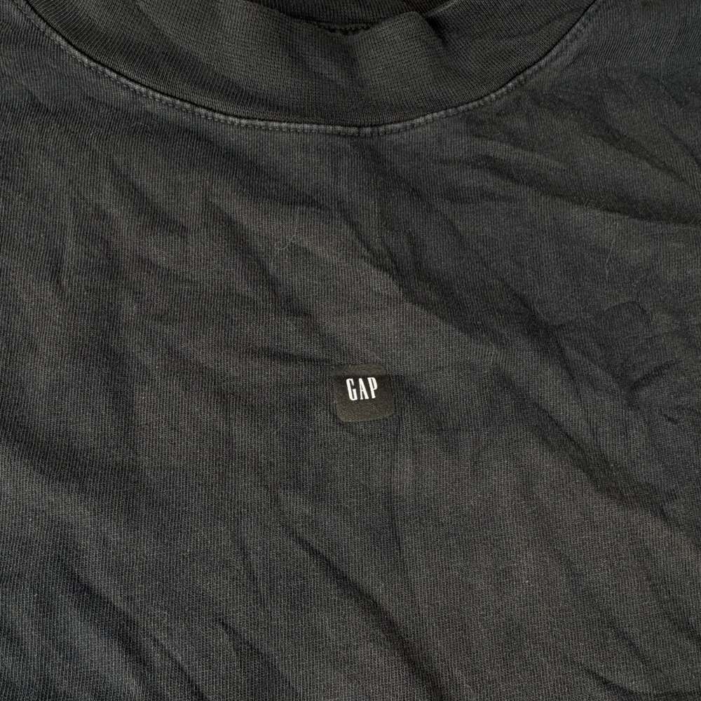 Yeezy Gap Engineered by Balenciaga Dove No Seam Tee Black Small Oversized